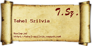 Tehel Szilvia névjegykártya