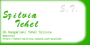 szilvia tehel business card